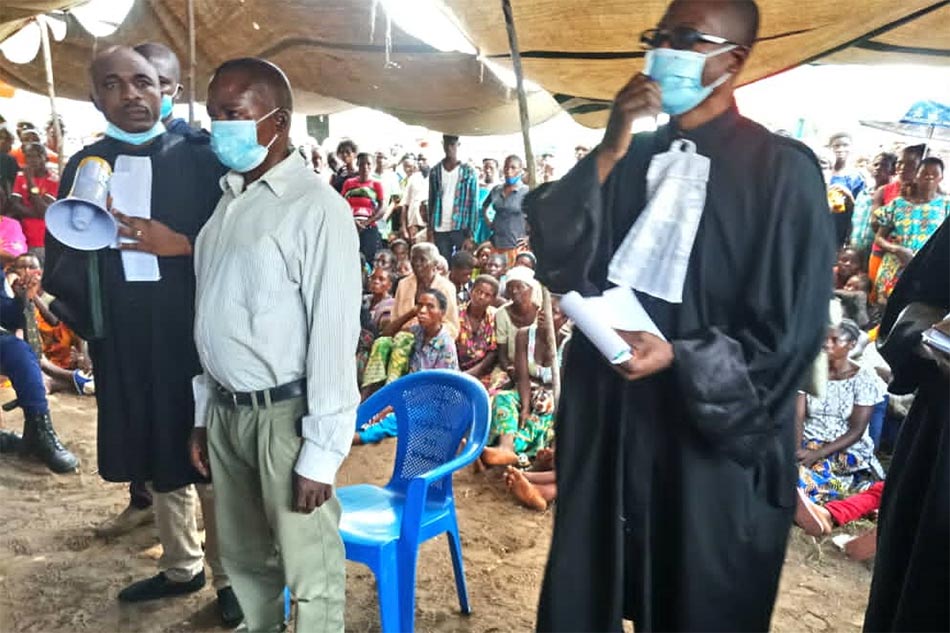 Laurent Nsumbu attends his trial in Kasai province, Democratic Republic of Congo