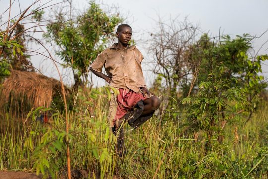 Pygmy (Twa) child in the bush (DRC)