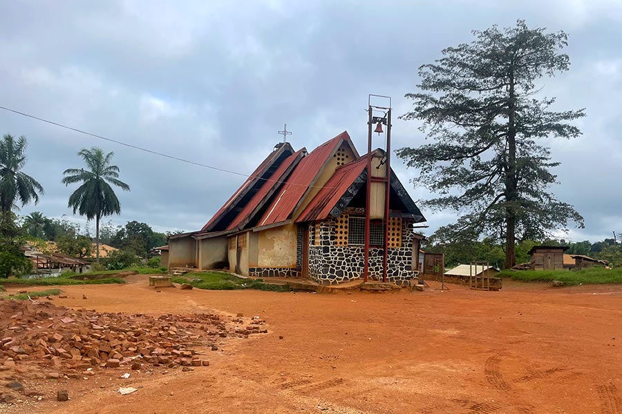 The Catholic Church Christ Roi, in the center of Mambasa