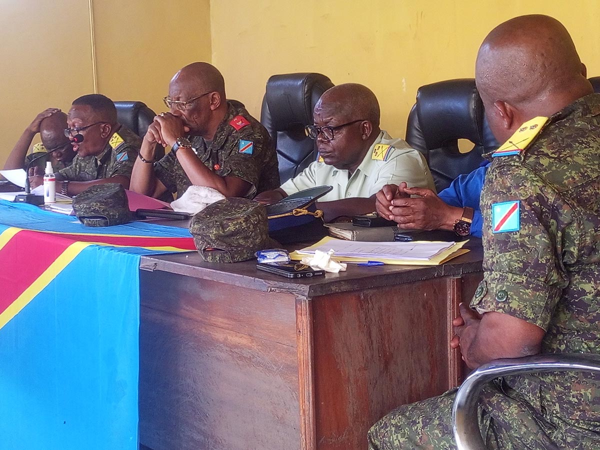 Les juges du procès militaire des massacres de Yumbi en RDC.