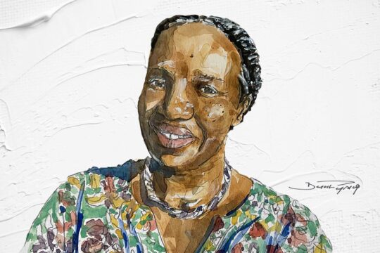 Portrait of Assumpta Mugiraneza, co-founder and director of the IRIBA Centre for Multimedia Heritage (Kigali, Rwanda).