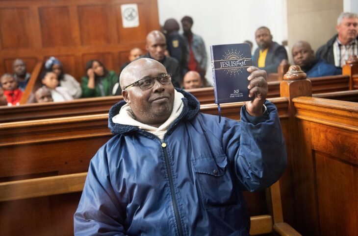 Fulgence Kayishema (former Rwandan fugitive) appears at the Cape Town Tribunal in South Africa. He is indicted by the ICTR for his participation in the Tutsi genocide in Rwanda.