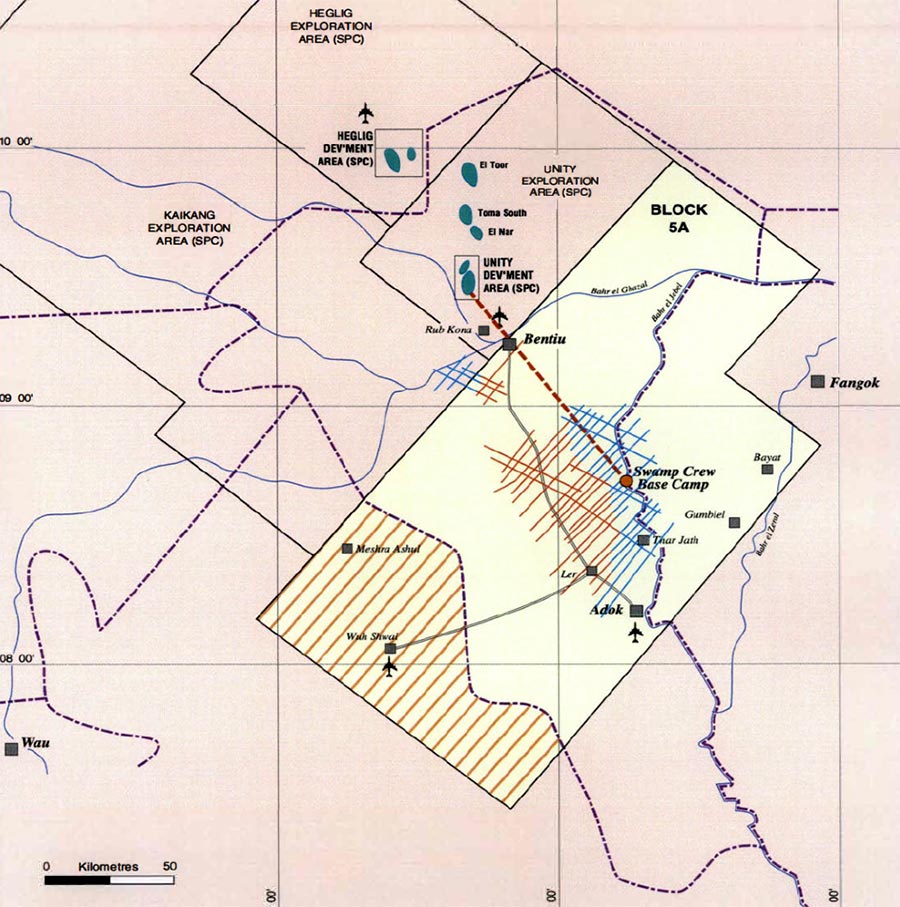 Bloc 5A (Lundin Soudan) Carte localisant le