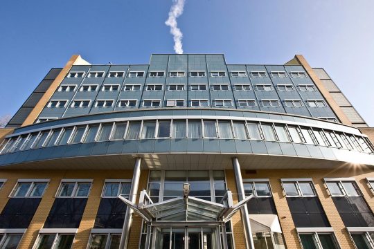 Buildings of the Special Tribunal for Lebanon, near The Hague in the Netherlands