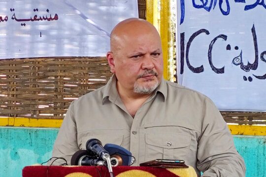 Karim Khan, the Prosecutor of the International Criminal Court, stepped down from his post at the ICC pending an investigation into allegations of sexual harassment against him. Photo: Khan, wearing a casual shirt, delivers a speech in Sudan.