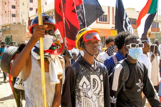 Justice in Sudan - Young people demonstrating in Khartoum