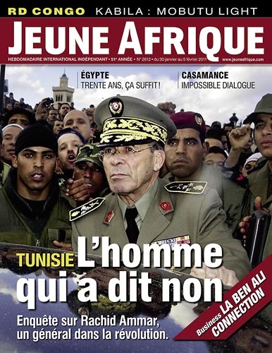 "The man who said no": title of the cover of Jeune Afrique magazine