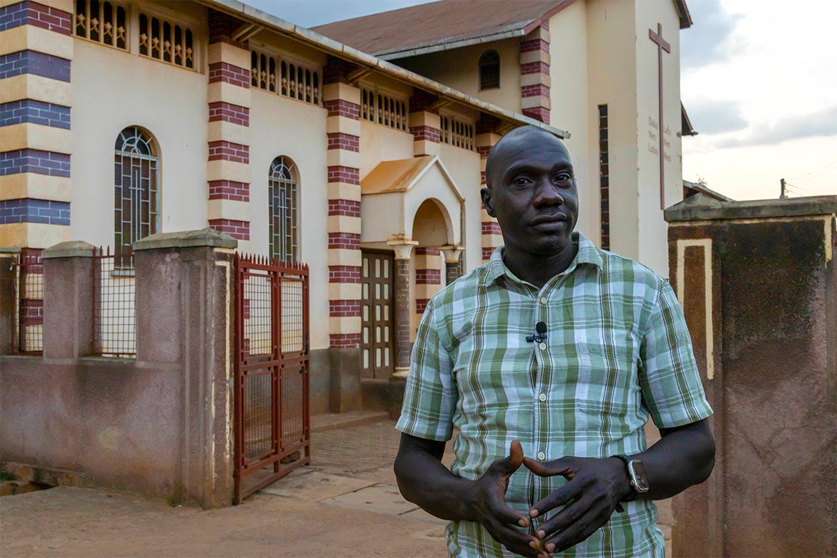 Stephen Ocaya, a war survivor in Uganda.
