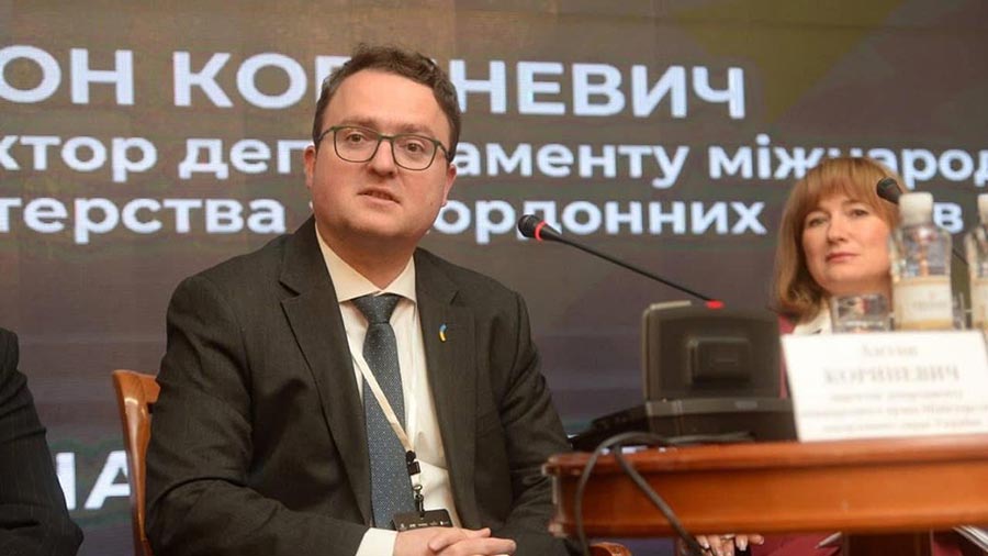 Anton Korynevych, ambassadeur itinérant du ministère des Affaires étrangères et représentant de l'Ukraine auprès de la Cour internationale de justice.