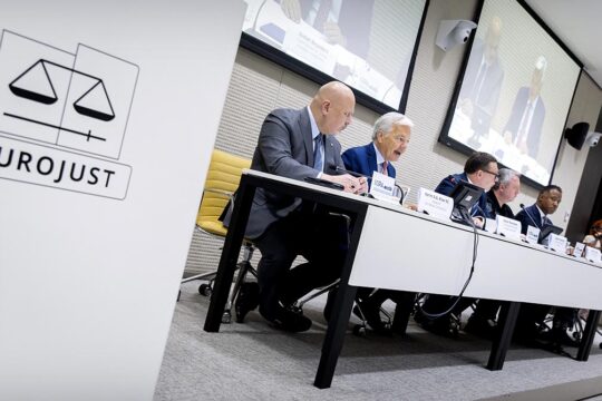 Lancement de l'ICPA (Centre international pour la poursuite du crime d'agression contre l'Ukraine) à La Haye, aux Pays-Bas.