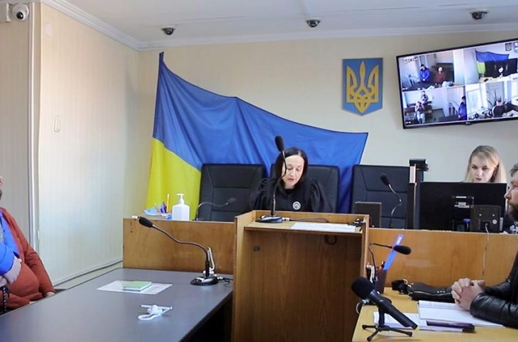 Trial of Roman Serhiyovych Zhmarev in Kropyvnytskyi, Ukraine.