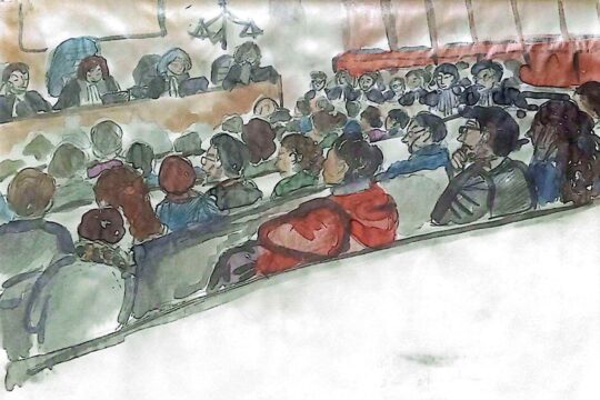 Salle d’audience du procès Lafarge